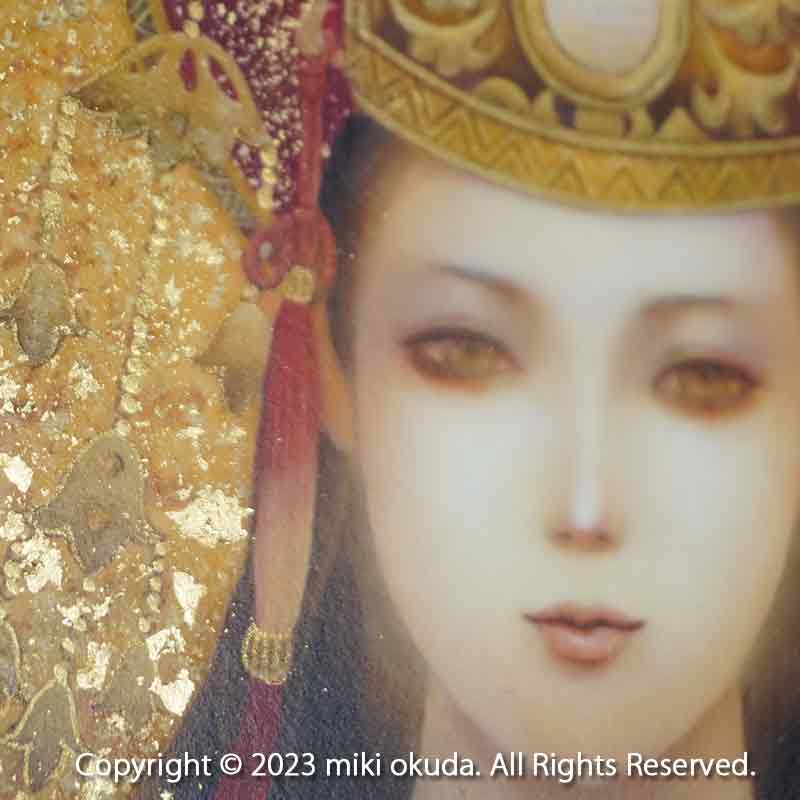 天照大神~暉~(光稀) 開運絵 手彩色ジクレー版画 スピリチュアル 輝く顔料で一枚ずつエネルギーを加筆