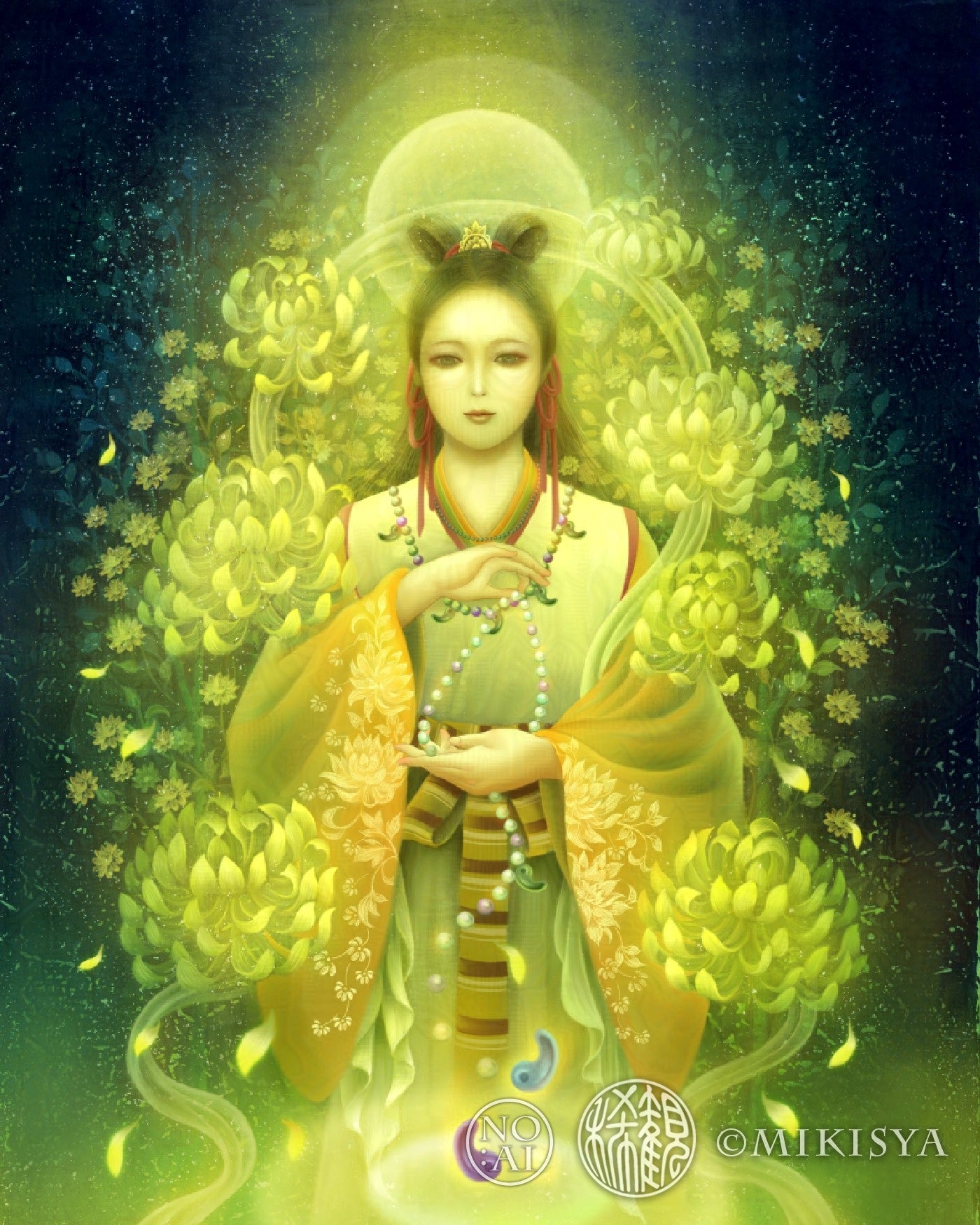 菊理媛尊(くくりひめのみこと) 開運絵 ジクレー版画 スピリチュアル SS~Mサイズ