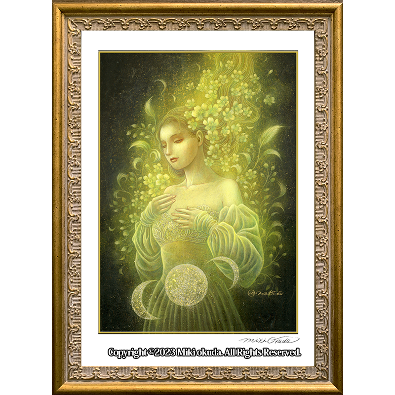 (月の追想) ジクレー版画 SSサイズ スピリチュアル