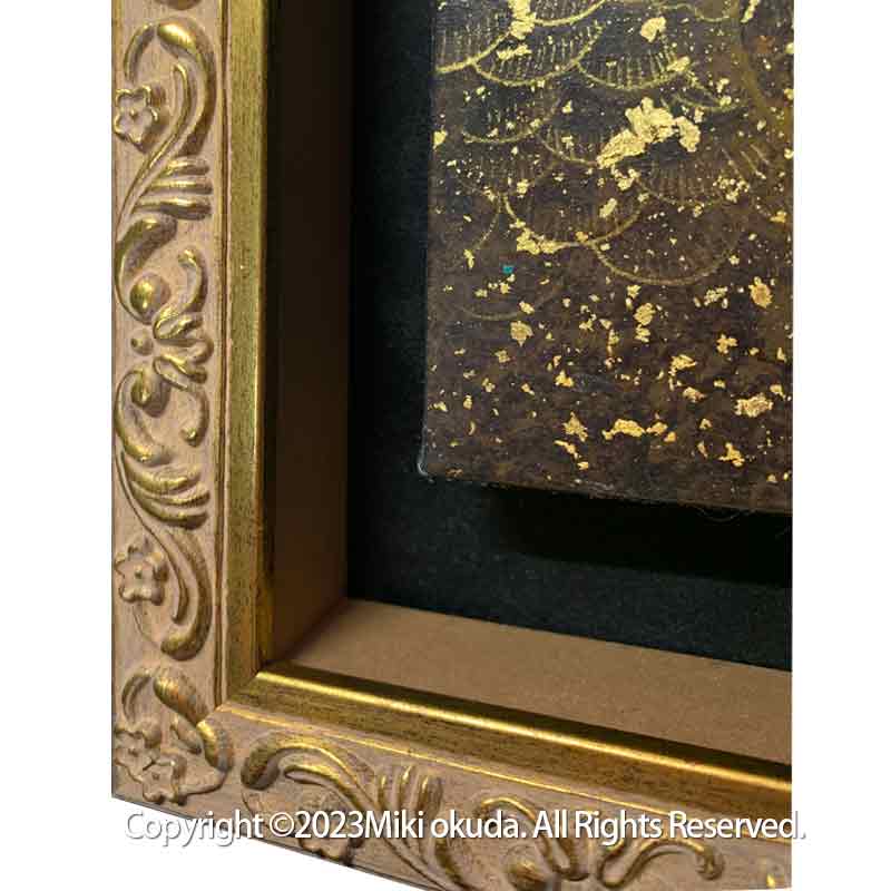 金龍(覚醒の龍・光稀)龍神様 かっこいい龍のイラスト 手彩色ジクレー版画 スピリチュアル 輝く顔料で一枚ずつエネルギーを加筆