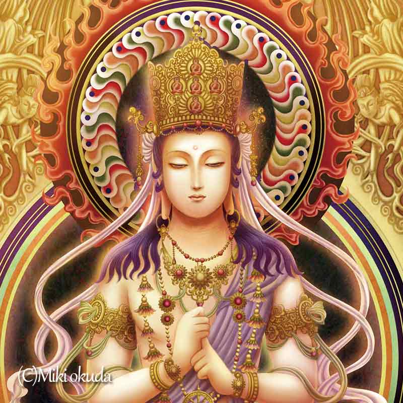 大日如来(獅子座) 開運絵 仏画 ジクレー版画 スピリチュアル SS~Mサイズ