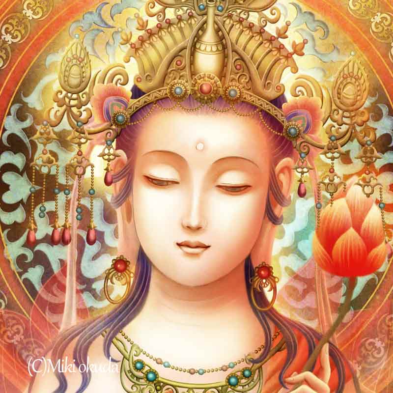 大勢至菩薩 開運絵 仏画 ジクレー版画 スピリチュアル SS~Sサイズ