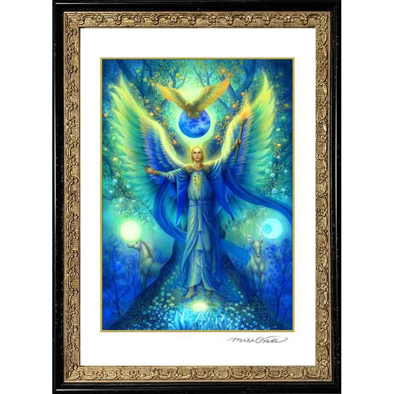 大天使ミカエル 天使イラスト スピリチュアル エンジェル ジクレー版画 SS~Mサイズ