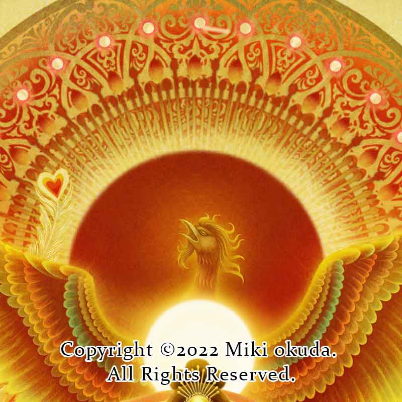 天照大御神 開運絵 ジクレー版画 スピリチュアル 大判サイズ