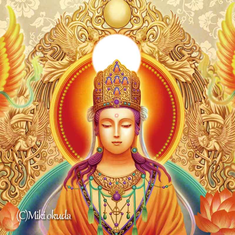 阿弥陀如来 開運絵 仏画 ジクレー版画 スピリチュアル SS~Mサイズ