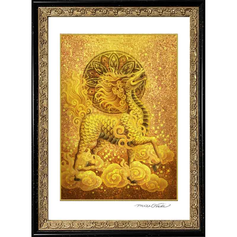 麒麟(通常版) 神獣 縁起物 開運絵 ジクレー版画 スピリチュアル SS~Sサイズ