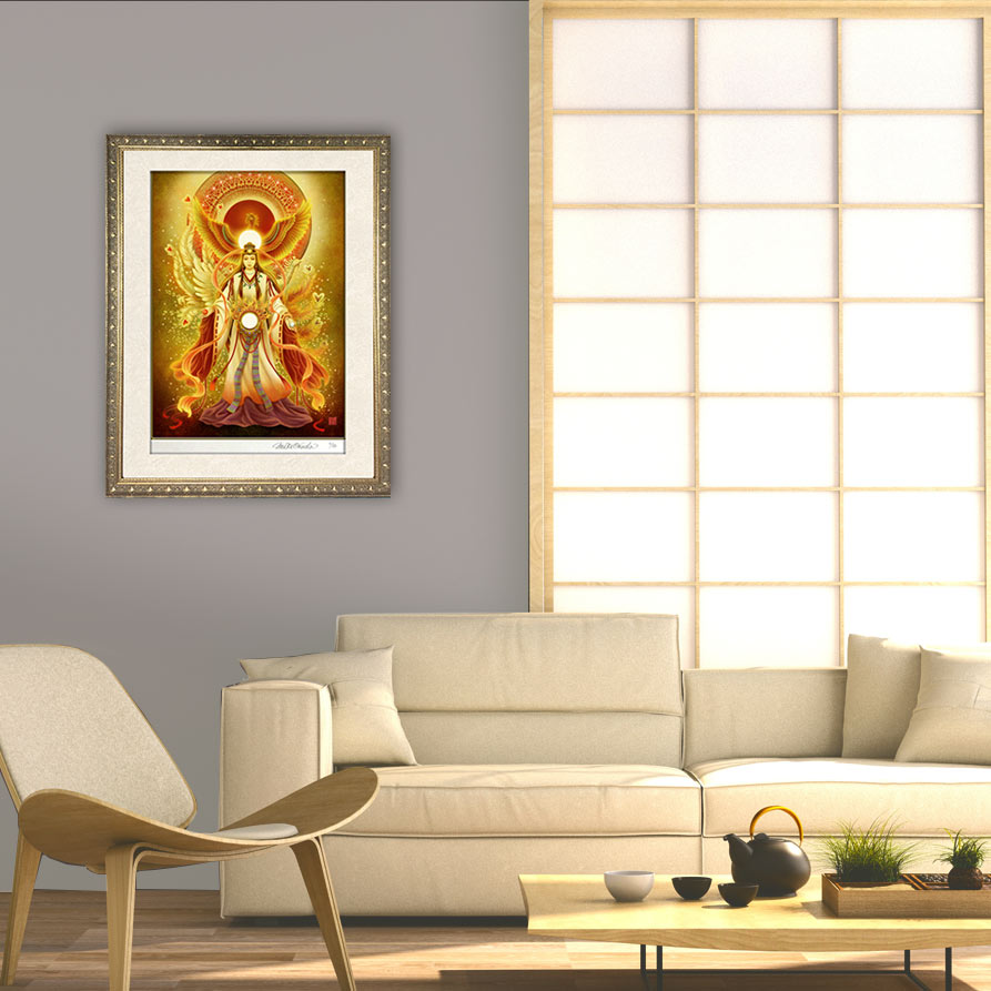 天照大御神 開運絵 ジクレー版画 スピリチュアル SS~Mサイズ