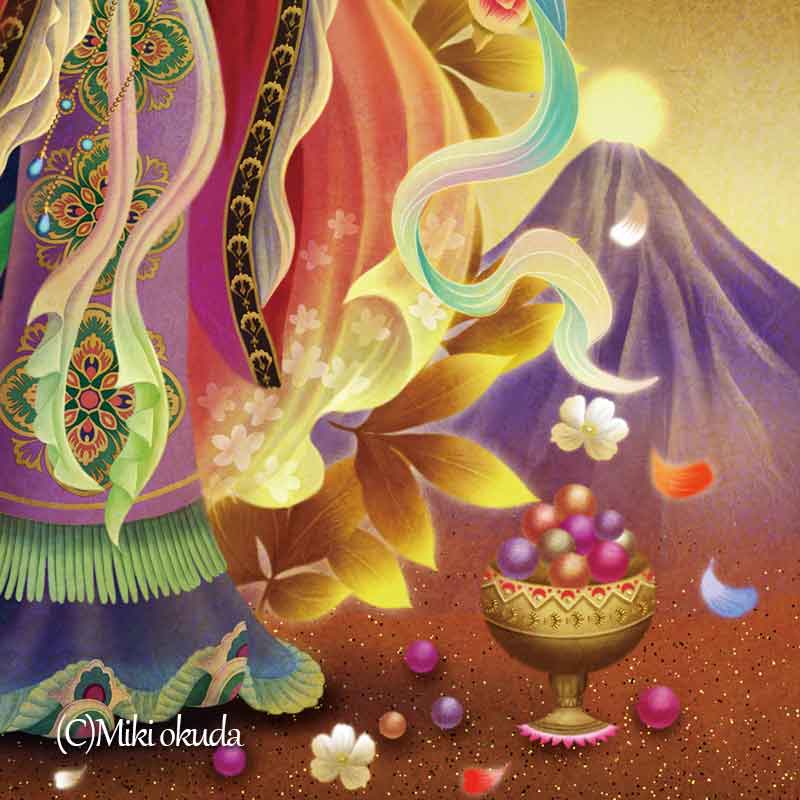 吉祥天 開運絵 仏画 ジクレー版画 スピリチュアル SS~Mサイズ