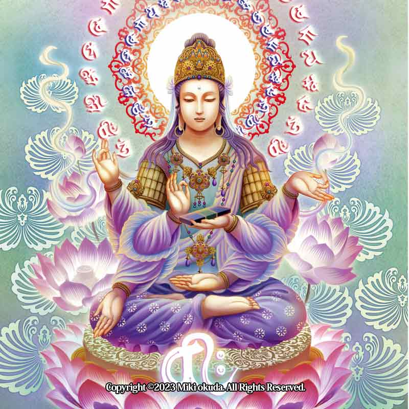 般若菩薩 開運絵 仏画 ジクレー版画 スピリチュアル SS~Sサイズ