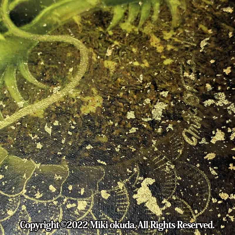 金龍(覚醒の龍・光稀)龍神様 かっこいい龍のイラスト 手彩色ジクレー版画 スピリチュアル 輝く顔料で一枚ずつエネルギーを加筆