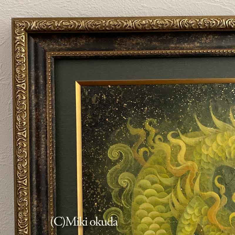 【原画・一点限り】金龍・黄金色の波動│スピリチュアル│龍神
