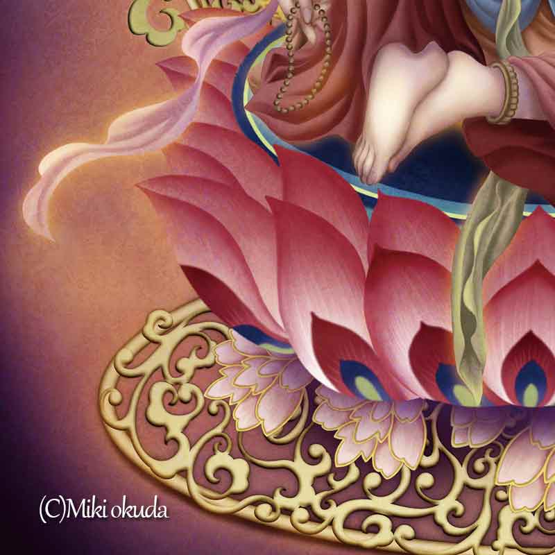 如意輪観音菩薩 開運絵 仏画 ジクレー版画 スピリチュアル SS~Mサイズ