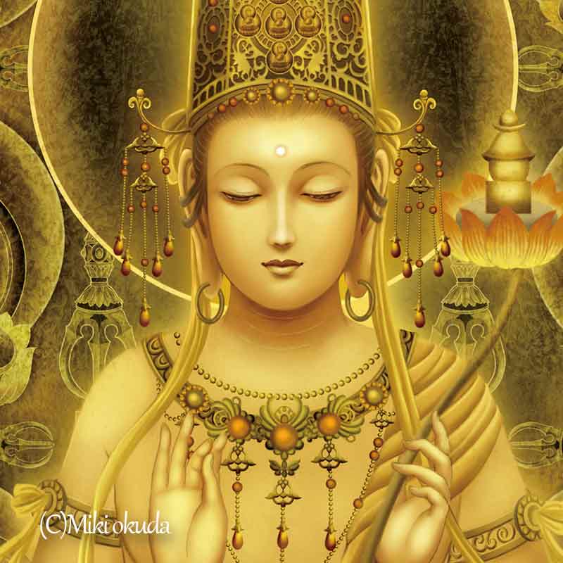 弥勒菩薩 開運絵 仏画 ジクレー版画 スピリチュアル SS~Mサイズ