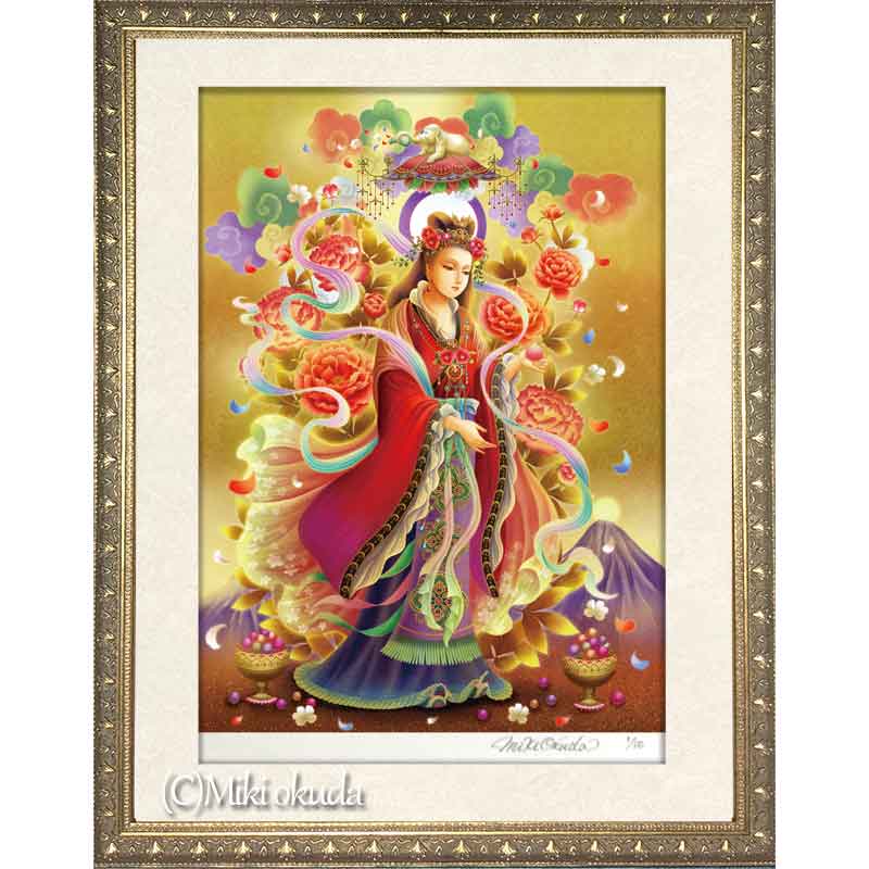 吉祥天 開運絵 仏画 ジクレー版画 スピリチュアル SS~Mサイズ