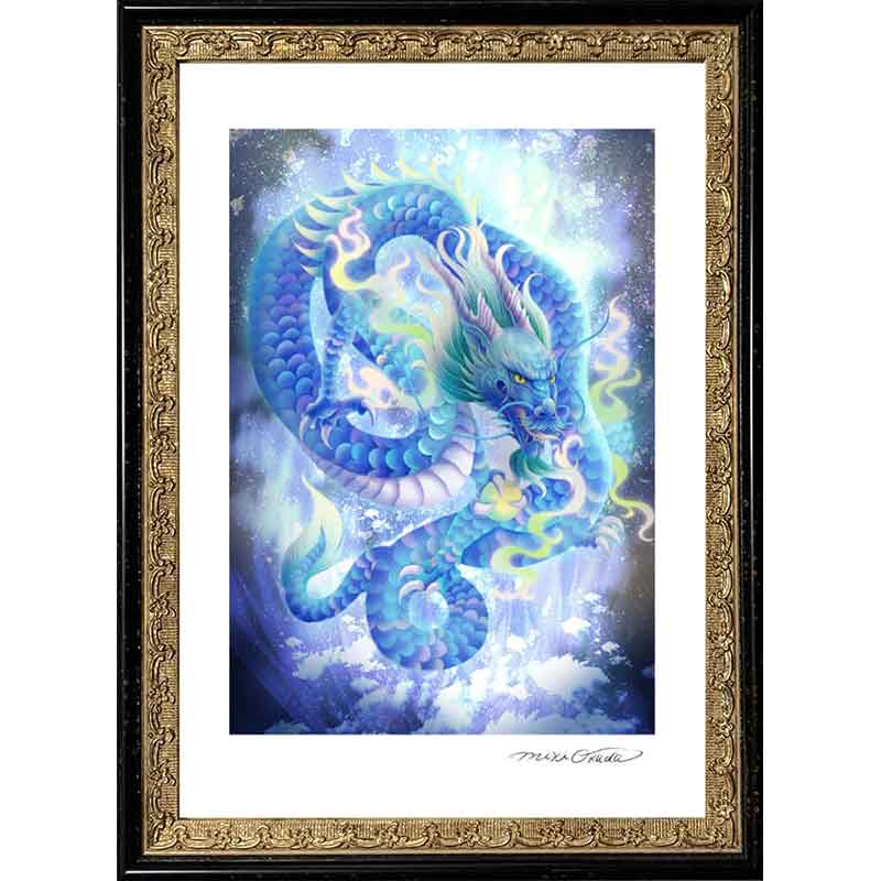 青龍神(上昇気流) 龍神様 かっこいい龍のイラスト ジクレー版画 スピリチュアル SS~Sサイズ