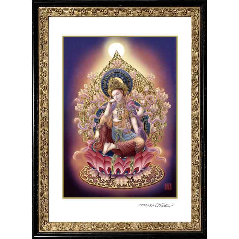 如意輪観音菩薩 開運絵 仏画 ジクレー版画 スピリチュアル SS~Mサイズ