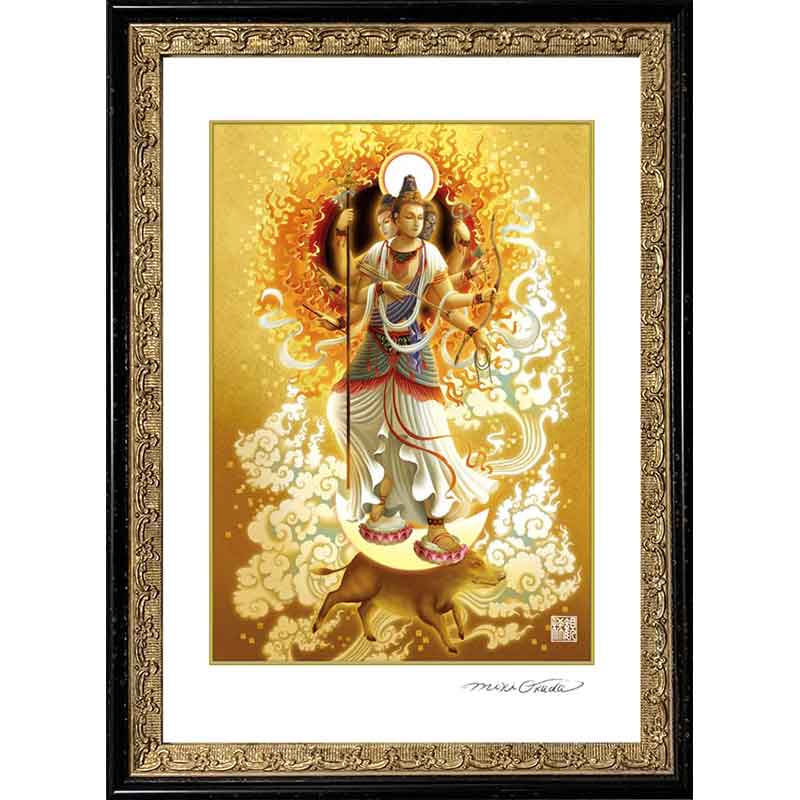 【摩利支天】SS・Sサイズ│開運勝利の守護神│スピリチュアル│開運仏画・ジクレー版画│日本の密教カード