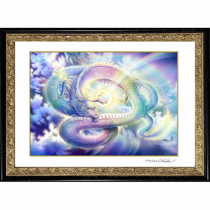 虹龍(彩雲) 龍神様 かっこいい龍のイラスト ジクレー版画 スピリチュアル SS~Mサイズ