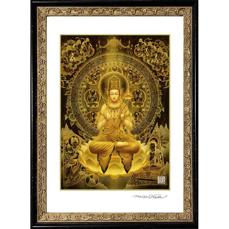 弥勒菩薩 開運絵 仏画 ジクレー版画 スピリチュアル SS~Mサイズ