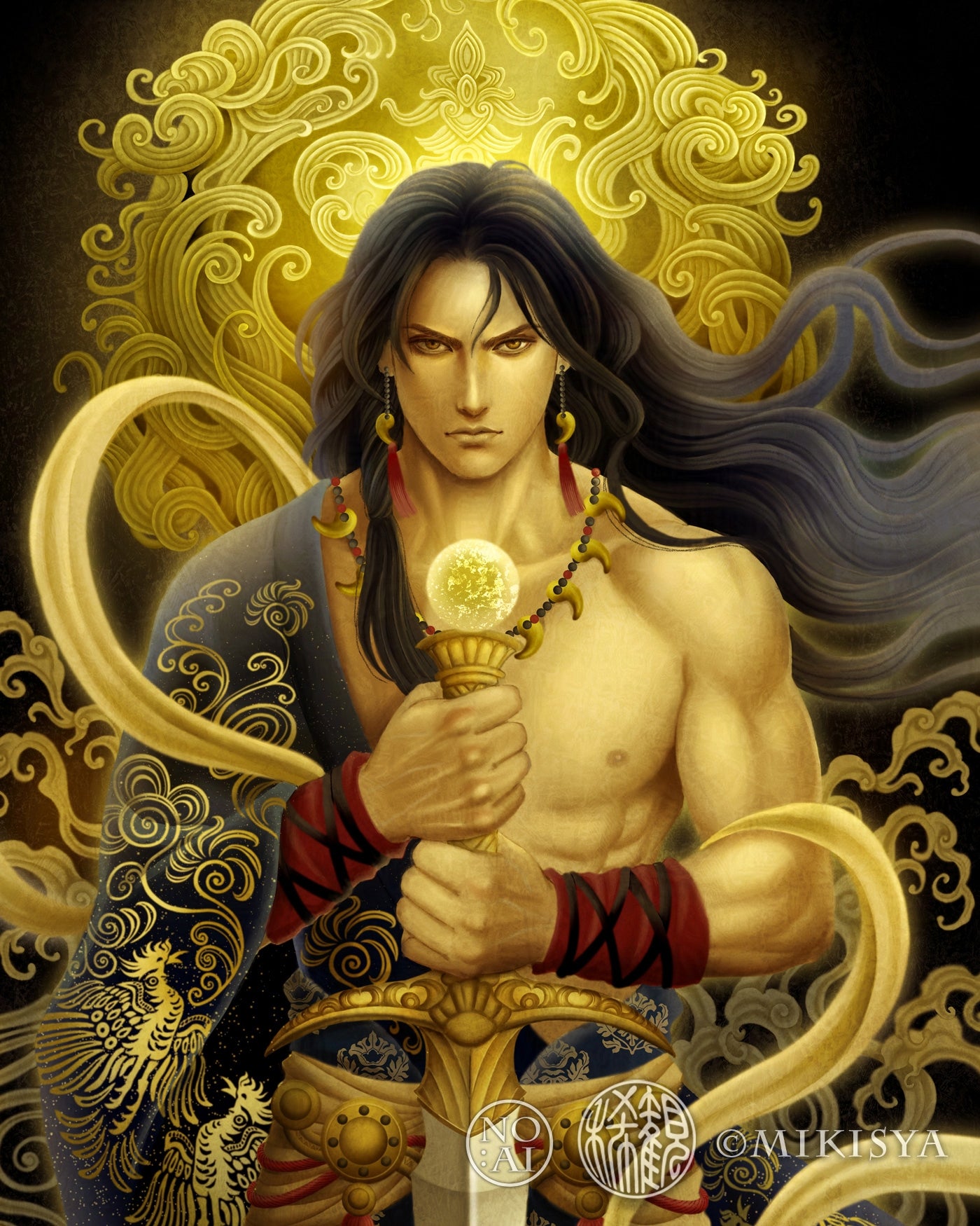 須佐之男命（すさのおのみこと）｜八雲を統べる者 − 破邪のジクレー版画［SS〜Mサイズ］