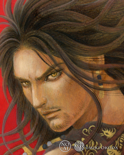 【2/15（日）20時販売】須佐之男命〈凪ぐ荒魂〉｜アクリル原画（130×182mm）