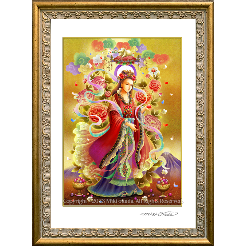 吉祥天 開運絵 仏画 ジクレー版画 スピリチュアル SS～Mサイズ