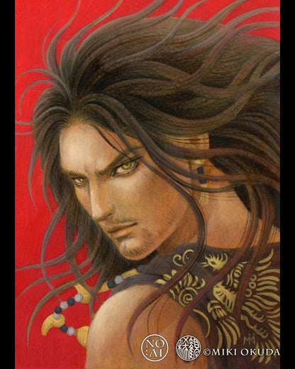 【2/15（日）20時販売】須佐之男命〈凪ぐ荒魂〉｜アクリル原画（130×182mm）