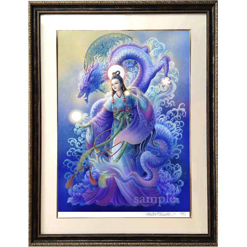 瀬織津姫（せおりつひめ）・再生の波紋｜祓いと水の女神・開運ジクレー版画［大判サイズ］