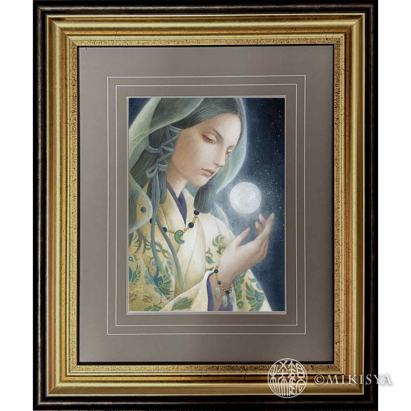 月読命（つくよみのみこと）― 月影の男神 ［原画・額装済み］