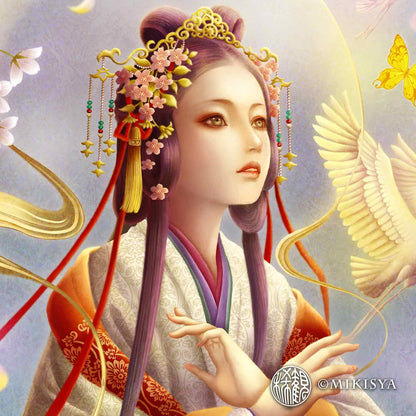 木花咲耶姫（このはなさくやひめ）｜花ひらく命の女神 − 春めくジクレー版画［SS～Mサイズ］