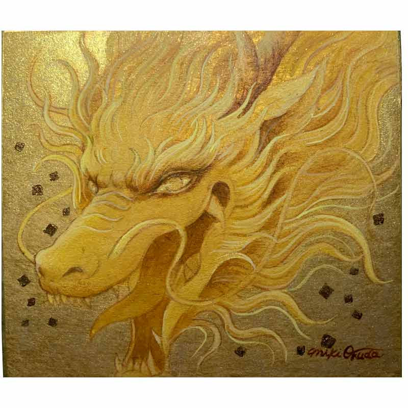 【完売・原画・一点限り】金龍ミニ色紙