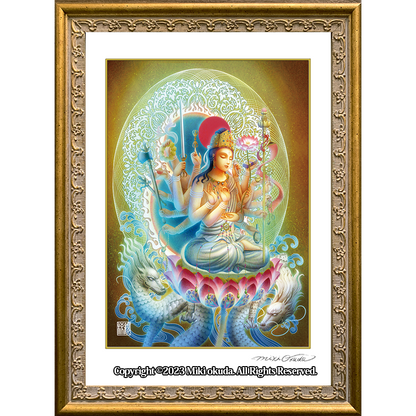 五十嵐由家 仏画 408「聖観音菩薩」 五十嵐由家仏画408「聖観音 五十嵐由家 仏画 408「聖観音菩薩」 五十嵐由家仏画408「聖観音