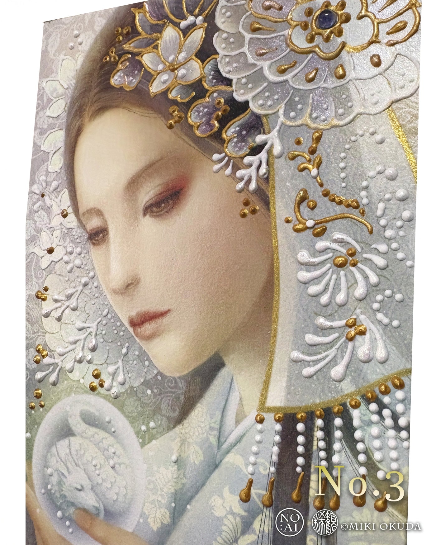 ふくひめ　13の姫(水彩画) 初回3点完売 ｜瀬織津姫「目覚めの時」｜宝彩（一点仕上げ） – 癒しの