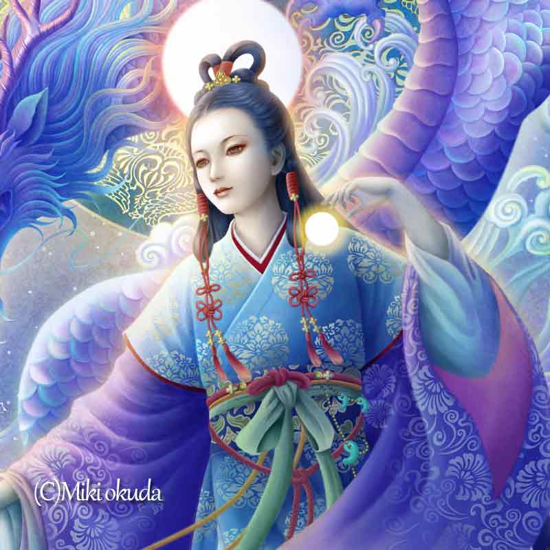 瀬織津姫（せおりつひめ）｜祓いと再生の女神 − 浄化のジクレー版画［SS～Mサイズ］