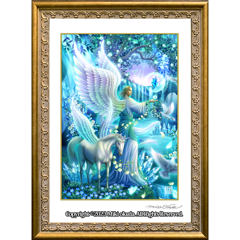 大天使ラファエル 天使イラスト スピリチュアル エンジェル ジクレー 大天使ラファエル 天使イラスト スピリチュアル エンジェル ジクレー