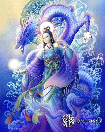 瀬織津姫（せおりつひめ）｜祓いと再生の女神 − 浄化のジクレー版画［SS～Mサイズ］