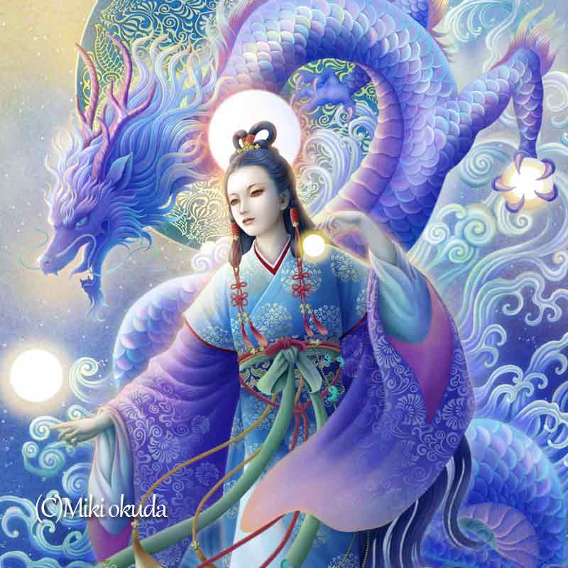 瀬織津姫（せおりつひめ）｜祓いと再生の女神 − 浄化のジクレー版画［SS～Mサイズ］