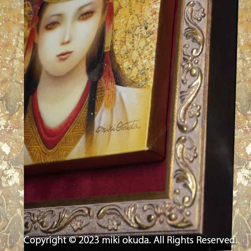 天照大神～暉～(光稀） 開運絵  手彩色ジクレー版画 スピリチュアル 輝く顔料で一枚ずつエネルギーを加筆