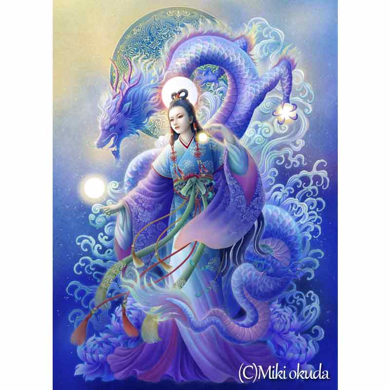 瀬織津姫（せおりつひめ）｜祓いと再生の女神 − 浄化のジクレー版画［SS～Mサイズ］