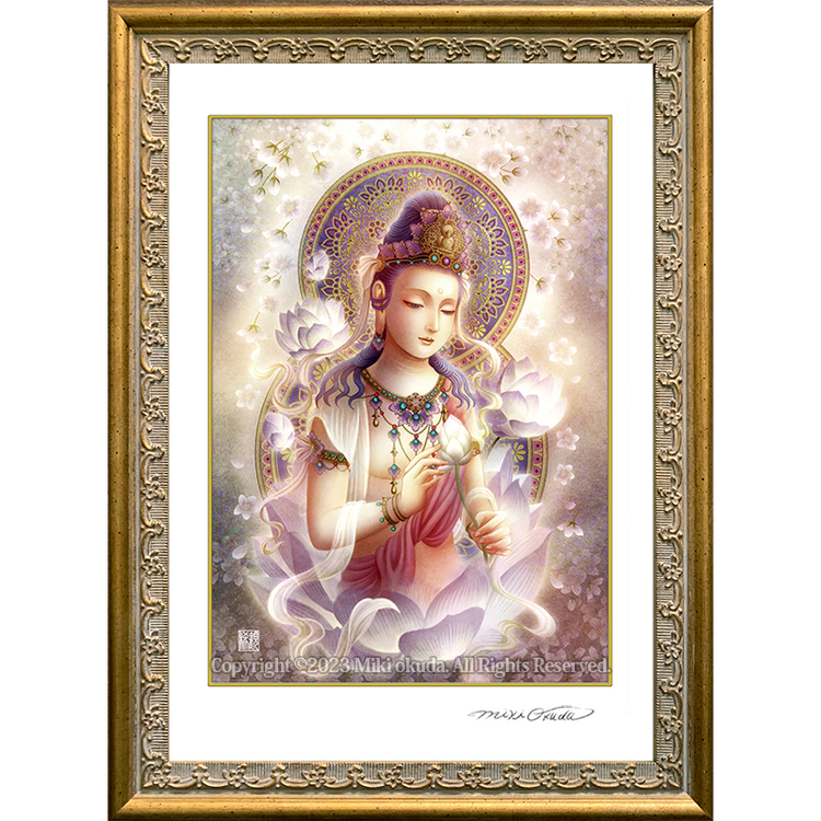 五十嵐由家仏画409「観世音菩薩」 五十嵐由家仏画409「観世音菩薩」