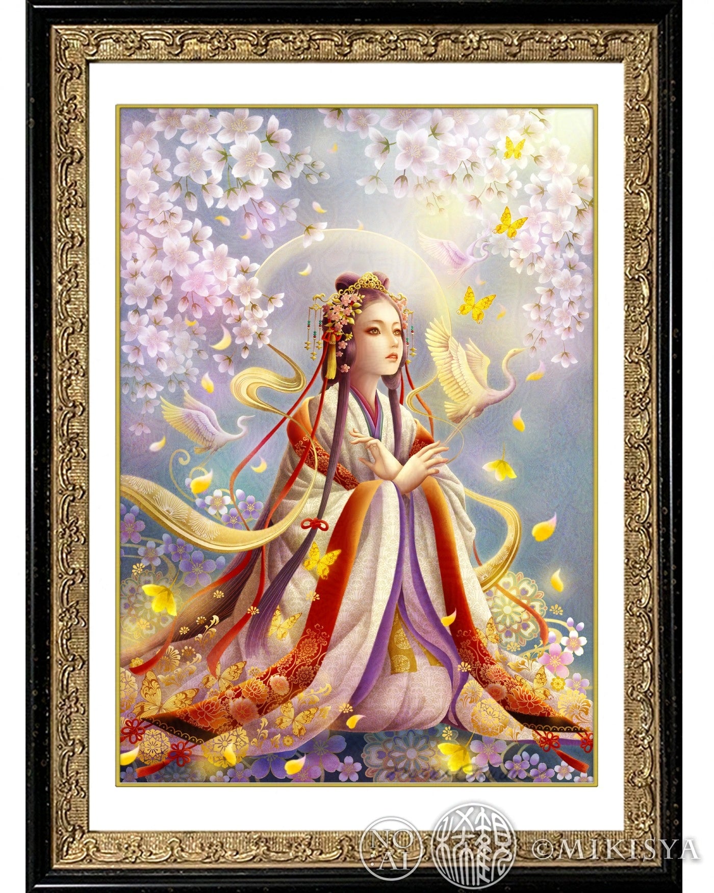 木花咲耶姫（このはなさくやひめ）｜花ひらく命の女神 − ジクレー版画［SS～Mサイズ］