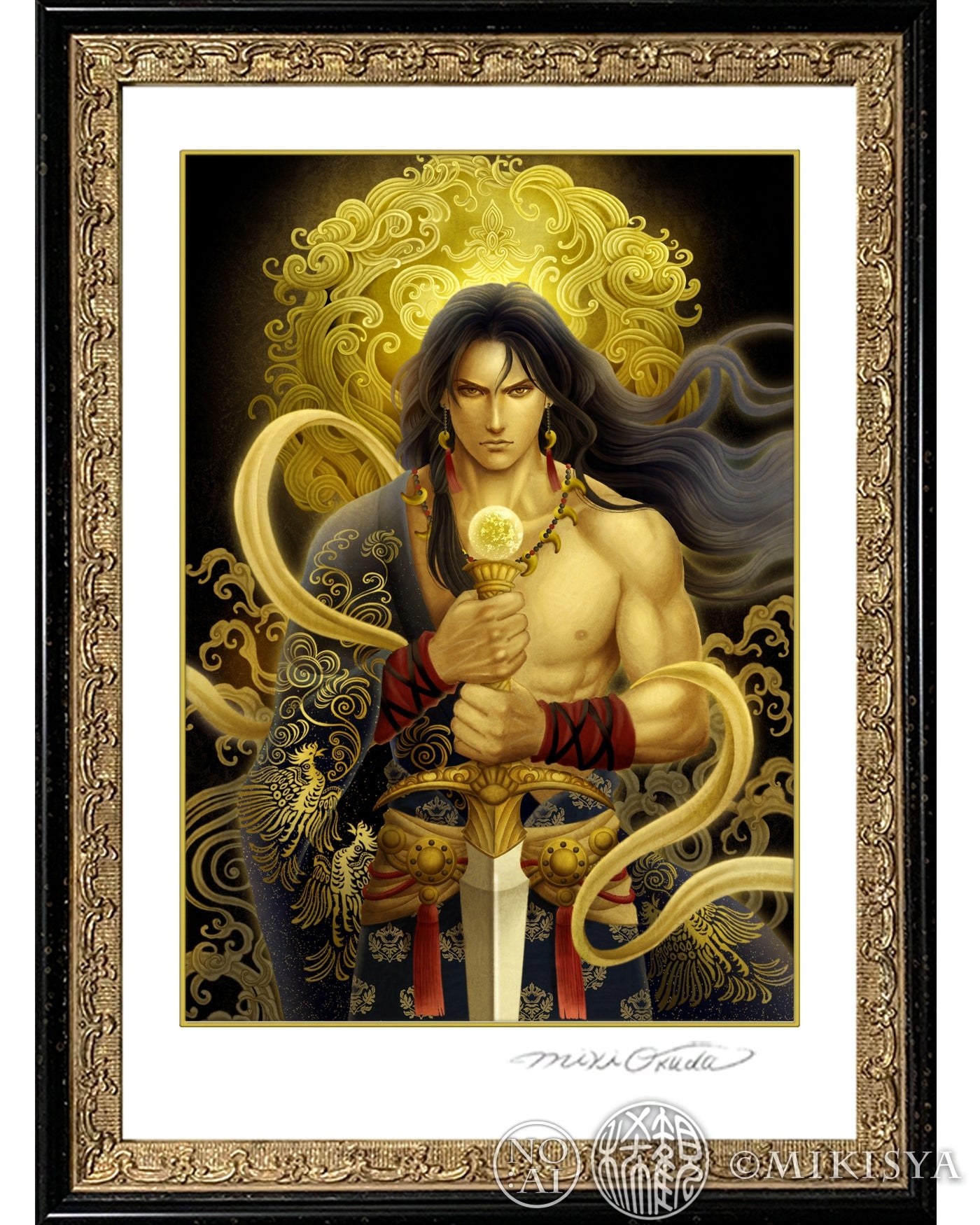 須佐之男命（すさのおのみこと）｜八雲を統べる者 − 破邪のジクレー版画［SS〜Mサイズ］