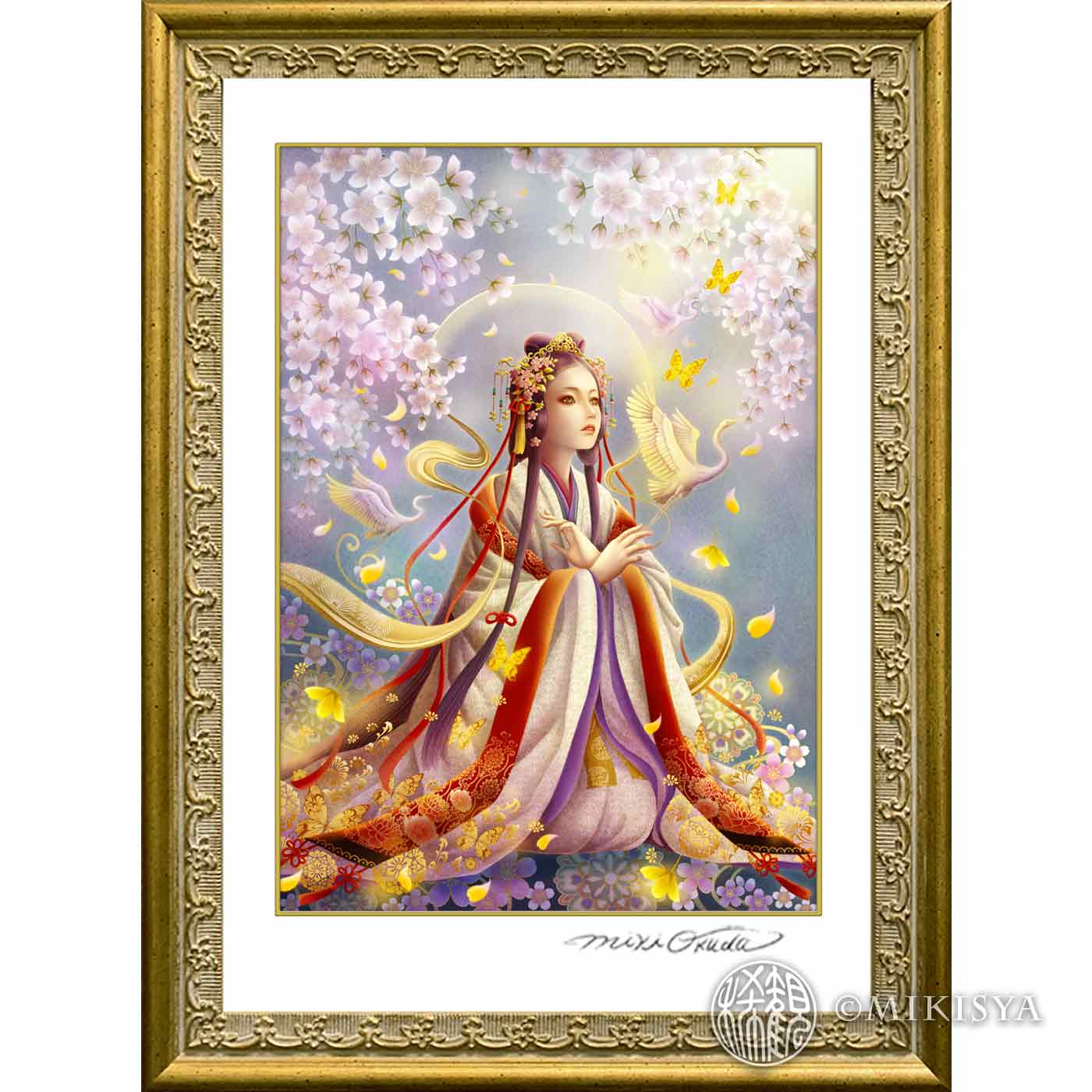 木花咲耶姫（このはなさくやひめ）｜花ひらく命の女神 − 春めくジクレー版画［SS～Mサイズ］