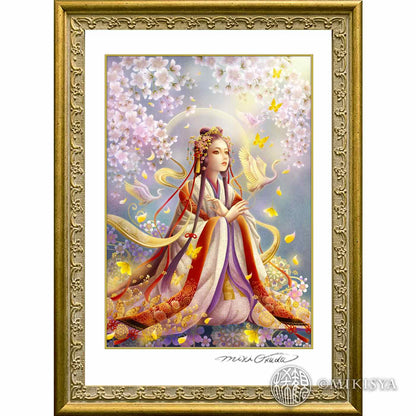 木花咲耶姫（このはなさくやひめ）｜花ひらく命の女神 − 春めくジクレー版画［SS～Mサイズ］