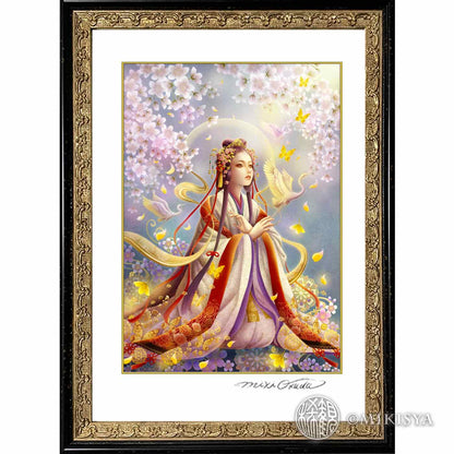 木花咲耶姫（このはなさくやひめ）｜花ひらく命の女神 − 春めくジクレー版画［SS～Mサイズ］