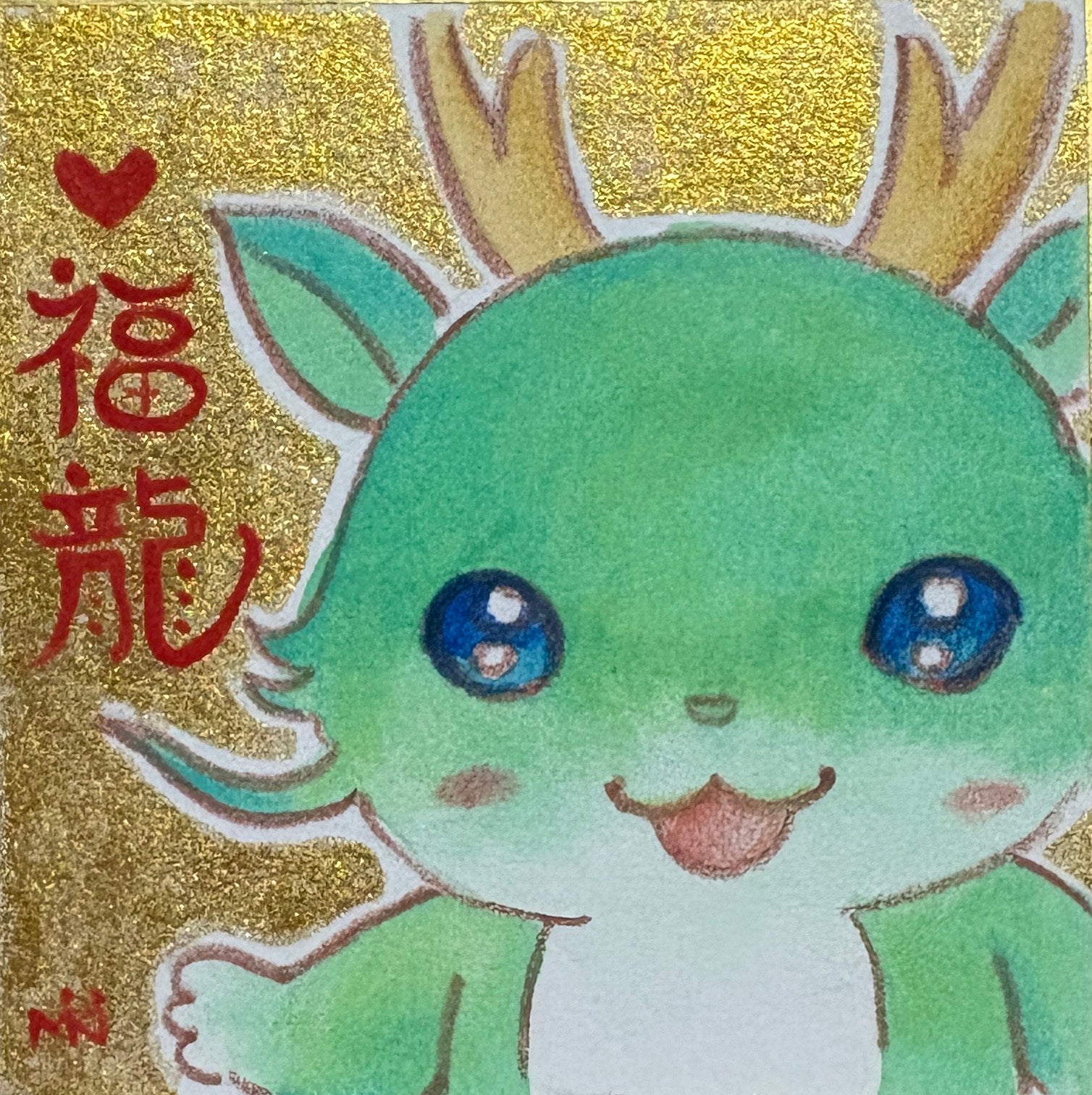 販売終了【コンプリート版・限定3日間｜受注生産】開運ちび神さまアート色紙（手描き原画）