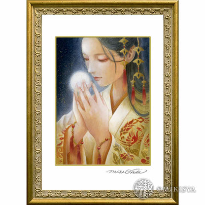 月読命（つくよみのみこと）｜月を抱く女神［ジクレー版画／SSサイズ］