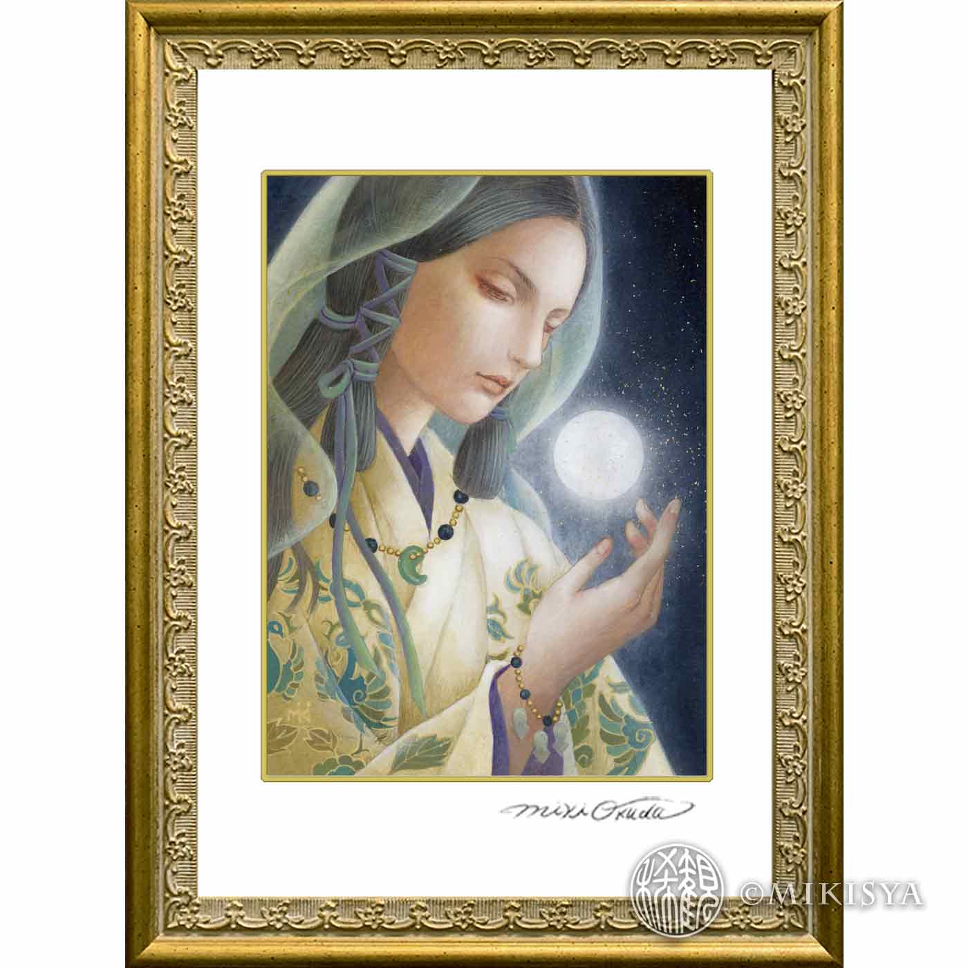 月読命（つくよみのみこと）― 月影の男神［ジクレー版画／SSサイズ］