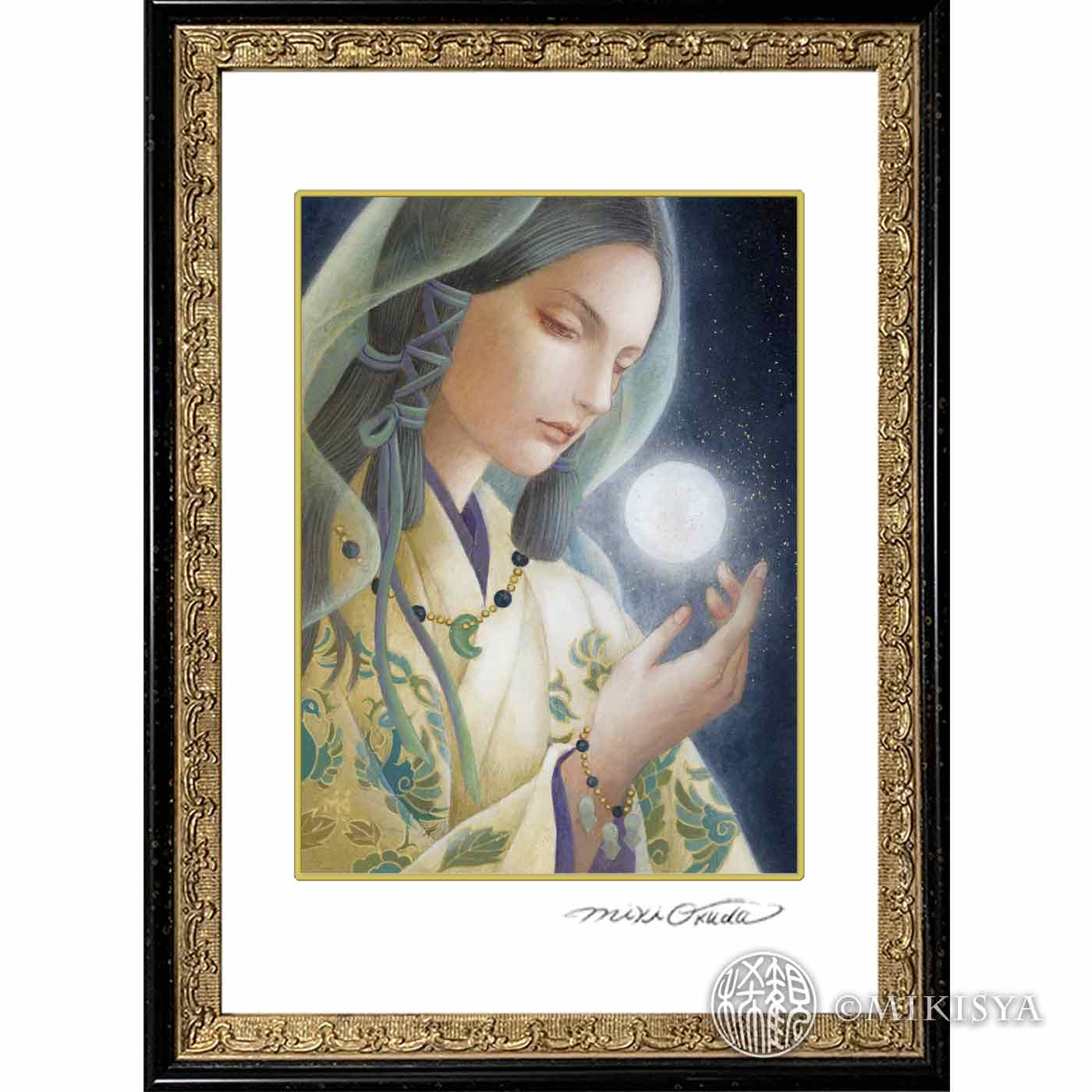 月読命（つくよみのみこと）― 月影の男神［ジクレー版画／SSサイズ