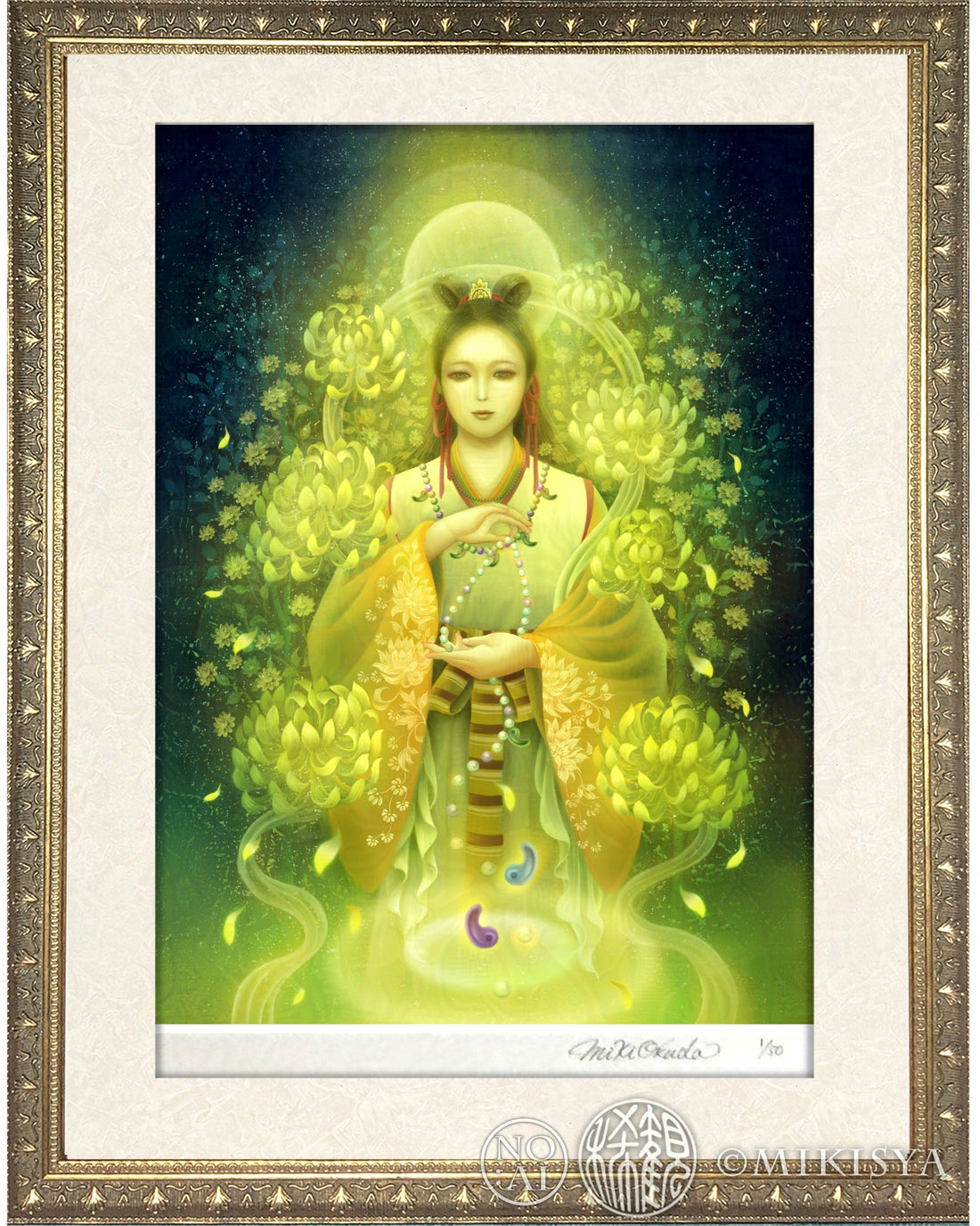 菊理媛尊（くくりひめのみこと） 開運絵 ジクレー版画 スピリチュアル SS～Mサイズ